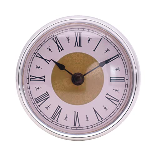 ISAKEN Transparent Skeleton Uhr, 3-1/8 Zoll (80 mm) Runde Uhr aus Quarzuhr mit Römischen Ziffern, für 80 mm Durchmesser Wanduhr Uhr Klein DIY Uhrwerk Zubehör von ISAKEN
