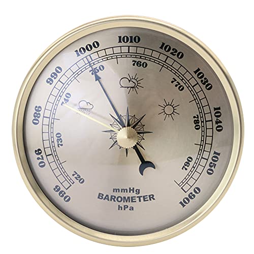 ISAKEN Wetterstation Analog Barometer mit Thermometer Hygrometer Wetterstation Barometrischer Druck Maßnahmen Einfachheit und einfache Lesung von ISAKEN