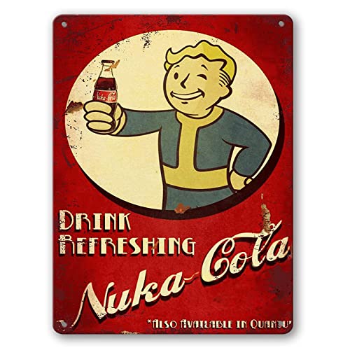 Nuka Cola Vintage-Blechschild – Retro-Metallschilder, Poster, Eisenmalerei, Wanddekoration, für Bar, Café, Zuhause, Garage, 30 x 40 cm von ISKADO