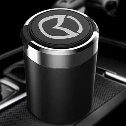 Auto Aschenbecher für Mazda 6 2012-2017,Tragbarer Fahrzeug Rauchfreien Aschenbecher Selbstverlöschender Aschenbecher Geruchskontrolle Autoteile,Black von ISTOVO