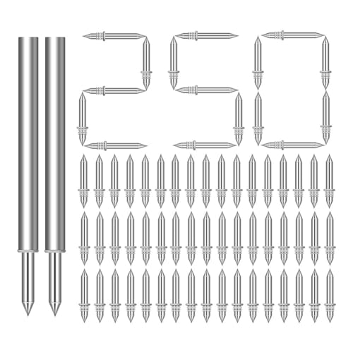 ISTOVO 250 Stück Sockelleistennägel, Doppelkopf-Sockelgewinde, Nahtloser Nagel, Massivholz-Sockelleiste, Nahtlose Nägel, Ausgestattet mit Einem Nagelspezifischen Hülsenwerkzeug von ISTOVO