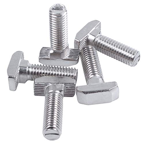 ISTOVO M8 Gewinde T-Nut Drop-In Stud Schiebe Schraube Bolzen Silber Farbe 5 Stücke von ISTOVO