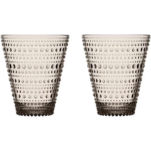 Iittala 1051121 Kastehelmi 2-er Set Gläser 30cl, Leinen, Glas von Iittala