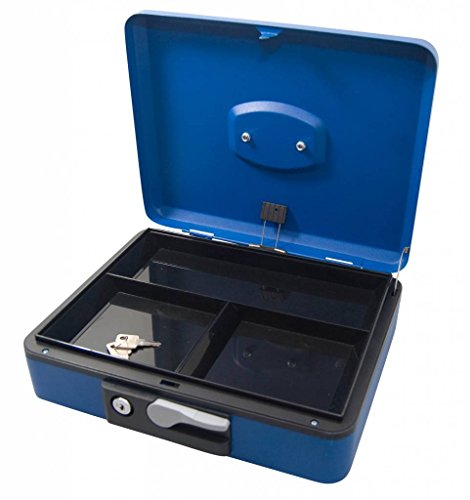 K2M Geldkassette 30cm blau Münzkassette Geldkasse Federdeckel K2M Geldkassette 30cm blau Münzkassette Geldkasse Federdeckel von IUSOT