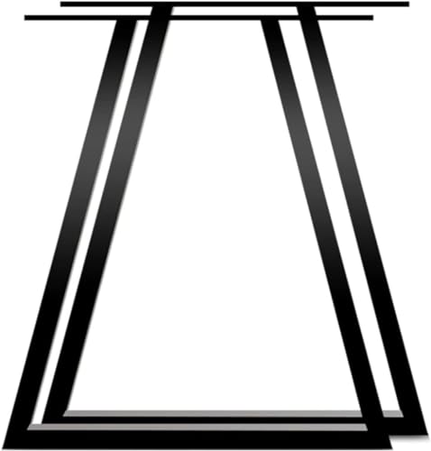 IUokLU 2 Stück Möbelbeine – Schreibtischbeine, Tischbeine aus Metall, für DIY-Couchtisch, Möbel und Konsolentische, Tischbeine aus Metall, robuste Möbelbeine aus Stahl, schwarz von IUokLU