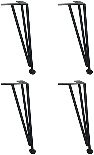 IUokLU 4-teilige Möbelbeine, Tischfüße aus Metall, aus Eisen, Ersatzbeine für den Haushalt, dreieckige, stabile Sofafüße, verwendet für Nachttische, Badezimmer, Sessel und schräge Schrankbeine von IUokLU