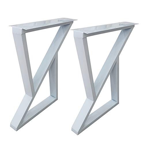 IUokLU Set aus 2 Stahlbeinen für Esstisch, 20 × 18 Zoll / 20 × 28 Zoll, Metallbein für Schreibtisch oder Arbeitsplatz, DIY-Möbelbeine Z von IUokLU