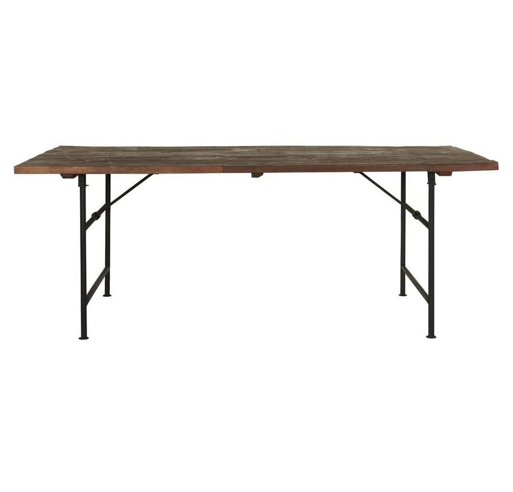 Ib Laursen Esstisch Langer Tisch Unika Holzplatte und Metallgestell von Ib Laursen