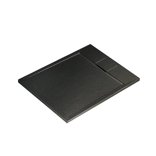 Ideal Standard - Ultra Flat S i.life, rechteckige Duschwanne, 100 x 80 cm, aus Harz, Ablaufgarnitur kurze Seite, mattes Finish in Steinoptik, Schwarz Ideal Standard - Ultra Flat S i.life, rechteckige Duschwanne, 100 x 80 cm, aus Harz, Ablaufgarnitur kurze Seite, mattes Finish in Steinoptik, Schwarz von Ideal Standard