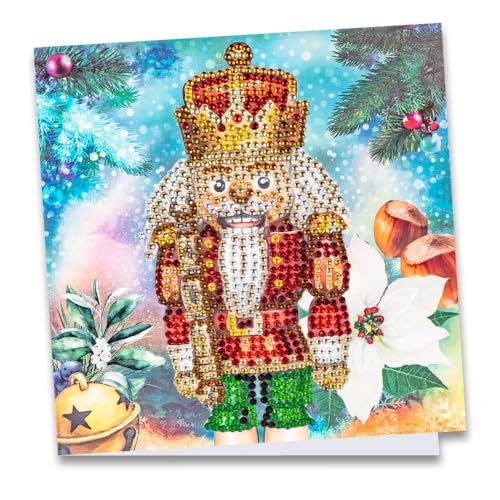 Ideen mit Herz Diamond-Painting-Grußkarte | Strass-Edition | 16 x 16 cm | 370 g/m² | inkl. Steine, Umschlag & Werkzeug (Nussknacker) von Ideen mit Herz