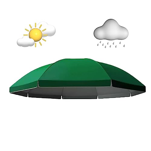 IkErna Regenschirm Ersatzdach, Terrassenschirm Ersatzdach Für 8/10 Rippen Strandregenschirm/Green/260Cm/8Ribs von IkErna