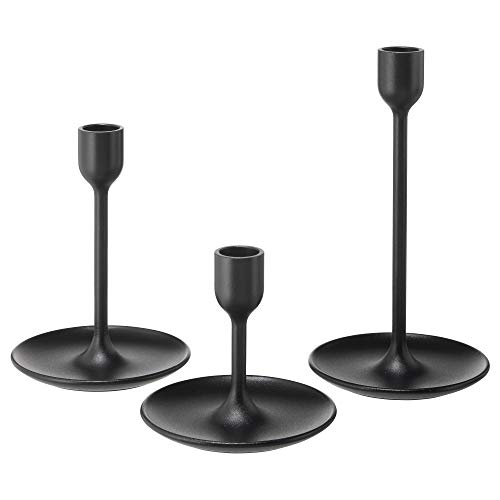 FULLTALIG Kerzenständer 3er-Set, schwarz von Ikea