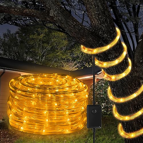 Ikodm LED Lichterschlauch Aussen, Lichtschlauch mit Timer & 8 Modi, Lichterschlauch Außen wasserfest, LED Lichtschlauch für Garten Fest Weihnachten Hochzeit (Warmweiß, 20m) von Ikodm