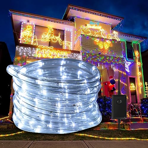 Ikodm LED Lichterschlauch Aussen 20m, 480 LEDs Lichtschlauch mit Timer & 8 Modi, Lichterschlauch Außen wasserfest weiß, LED Lichtschlauch für Garten Fest Weihnachten Hochzeit von Ikodm