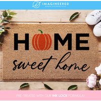 Home Sweet Kürbis Fußmatte - Veranda Dekor Herbst Wohnkultur Türmatte Dekorationen von Imagineered