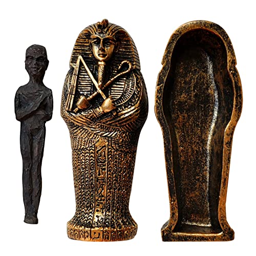 Imtrub Mumiengrab Figur,Mumie Skulptur Figur Kunstharz Dekoration - Desktop realistische ägyptische Mumie Party Home Decor Zubehör von Imtrub