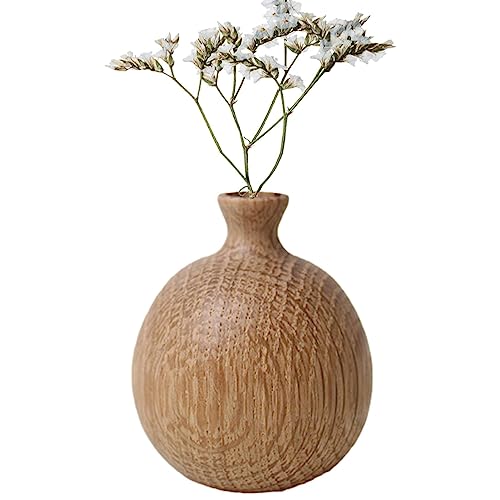 Rustikale Holzvase | Natürliche Home Stand Vase Ornament | Vasen-Bastelarbeiten in schlichtem Design für Dinnerpartys, Zuhause, Feiertage und Hochzeitsplanung Imtrub von Imtrub