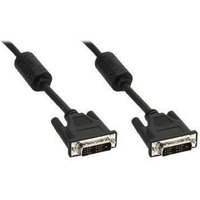 InLine DVI-D Kabel 5m, digital 18+1 Stecker / Stecker, Single Link, 2 Ferrite, schwarz von InLine®