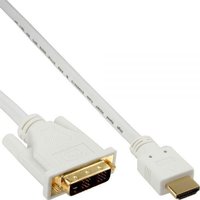 InLine HDMI zu DVI Kabel 0.5m, vergoldete Kontakte, weiß von InLine®