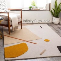 Handgemachter Teppich Für Schlafzimmer Wohnzimmer, Bereich Wolle Modern Design Hand Custom von InfinityRugsIndia