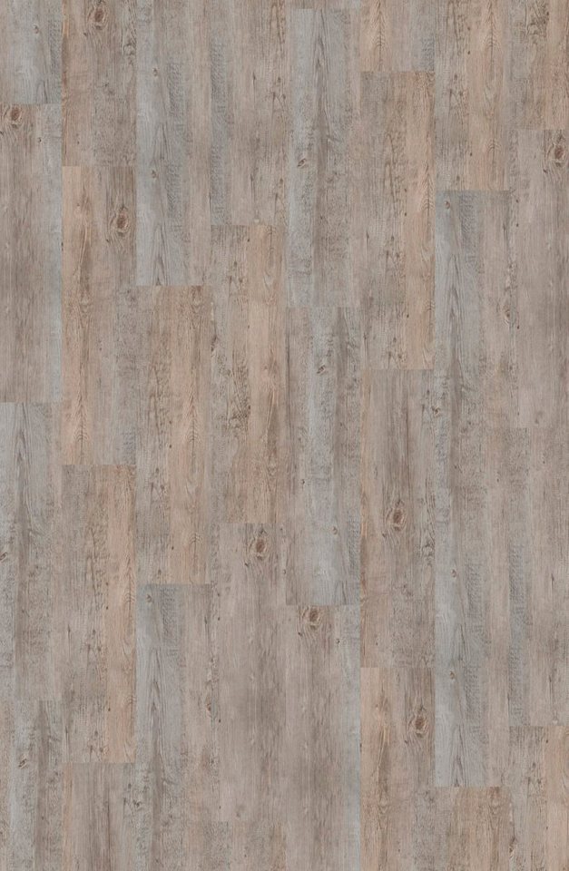 Teppichfliese Velour Holzoptik Vintage grau, Infloor, rechteckig, Höhe: 6 mm, 14 Stück, 4 m², 25 x 100 cm, selbsthaftend, für Stuhlrollen geeignet von Infloor