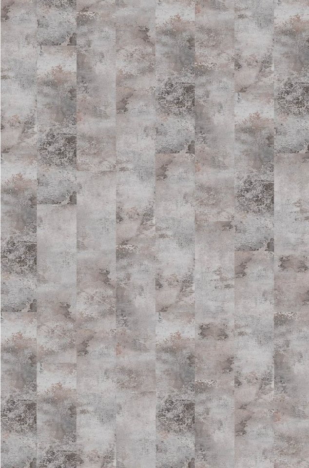 Teppichfliese Velour Steinoptik Marmor grau, Infloor, rechteckig, Höhe: 6 mm, 14 Stück, 4 m², 25 x 100 cm, selbsthaftend, für Stuhlrollen geeignet von Infloor