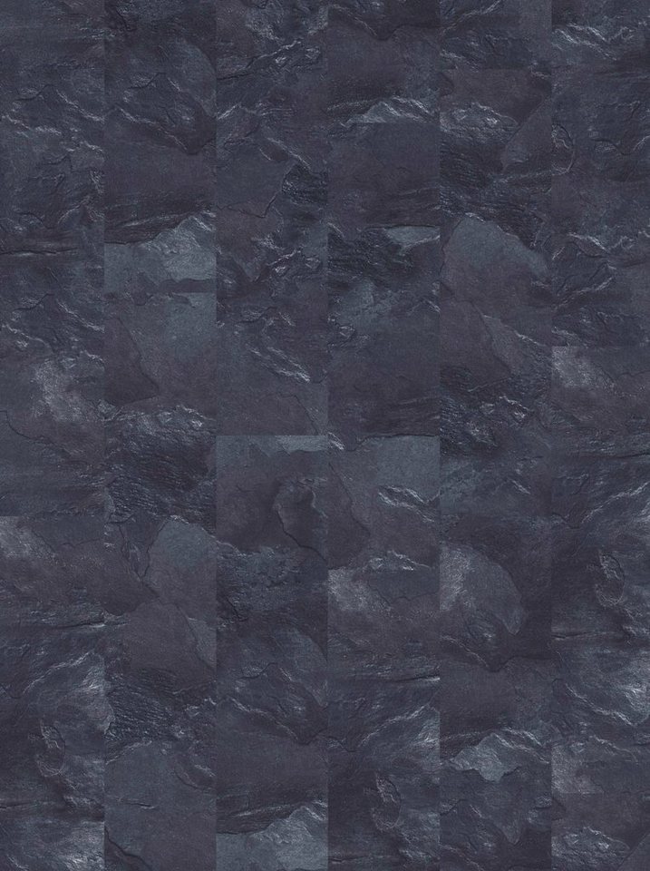 Teppichfliese Velour Steinoptik Schiefer grau, Infloor, rechteckig, Höhe: 6 mm, 14 Stück, 4 m², 25 x 100 cm, selbsthaftend, für Stuhlrollen geeignet von Infloor