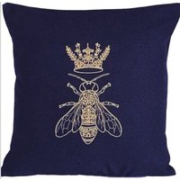 Gold, Queen Bee, Gestickt, Kissenbezug, Navy, 12 , 14 16 18 Geschenkidee von Inknstitchkraft