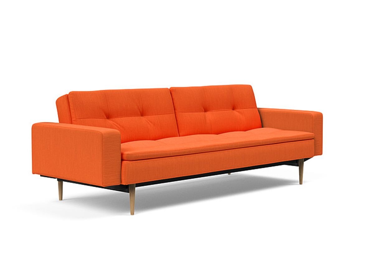 Innovation Dublexo Klappsofa mit Polster-Armlehne 510 Elegance Orange Styletto Holz hell / Gestell schwarz Innovation Dublexo Klappsofa mit Polster-Armlehne 510 Elegance Orange Styletto Holz hell / Gestell schwarz von Innovation