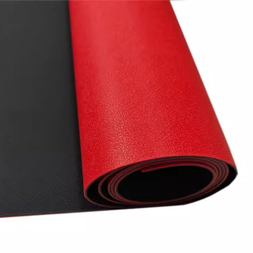 Gummimatte Gummifußmatten, Garagenfußmatten für Zuhause, Gummirolle mit Lederähnlicher Textur, Wasserdichte Bodenunterlagen für Unter Autos, Wohnwagen, Lager, Fitnessstudio, Schuppen(Red,1.5 x 3.0m/4. von Innovz