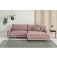 INOSIGN Ecksofa "Downtown, B/T/H: 272/190/84 cm L-Form", weicher Sitzkomfort auch in Cord und Bouclé, incl. Zierkissen von Inosign