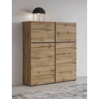 INOSIGN Highboard "Cross, moderne grifflose Hochkommode mit 4 Türen,Türkommode", Hochschrank, Höhe 139 cm mit viel Stauraum, Einlegeböden verstellbar von Inosign