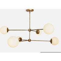 Moderne Messing Sputnik Kronleuchter Deckenleuchte Lampe, Glaskugel Deckenpendelleuchte Lampe Esszimmer Eingang Schlafzimmer Flur Passage 6 Licht von InscapesDesign