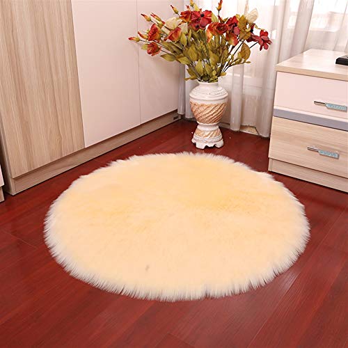 Insun Faux Lammfell Schaffell Teppich Flauschig Weiche Nachahmung Wolle Runden Teppich Langflor Matte für Wohnzimmer Schlafzimmer Kinderzimmer Auto Beige 50cm Durchmesser Insun Faux Lammfell Schaffell Teppich Flauschig Weiche Nachahmung Wolle Runden Teppich Langflor Matte für Wohnzimmer Schlafzimmer Kinderzimmer Auto Beige 50cm Durchmesser von Insun