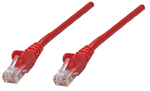 Intellinet 319843 Netzwerkkabel Cat5e U/UTP CCA Cat5e kompatibel RJ45-Stecker auf RJ45-Stecker, 5m rot von Manhattan