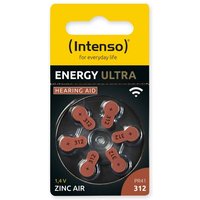 Intenso - Hörgeräte-Batterie Energy Ultra a 312, 6 Stück, braun von Intenso