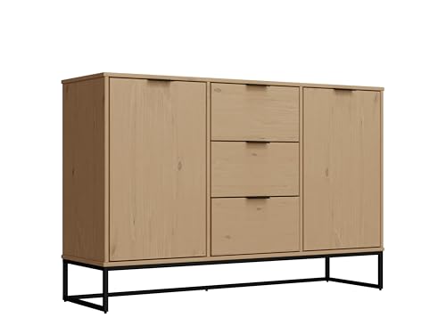Inter Link - Kommode - Anrichte - Sideboard - 2 Türen - 3 Schubladen - Kiefer Massivholz - Oak Colori - Modern - VIVO 2T3S Inter Link - Kommode - Anrichte - Sideboard - 2 Türen - 3 Schubladen - Kiefer Massivholz - Oak Colori - Modern - VIVO 2T3S von Inter Link