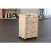 Rollcontainer Novi Eiche Sonoma Nachbildung B/H/T: ca. 40x65x36 cm Rollcontainer Novi Eiche Sonoma Nachbildung B/H/T: ca. 40x65x36 cm von Inter Link