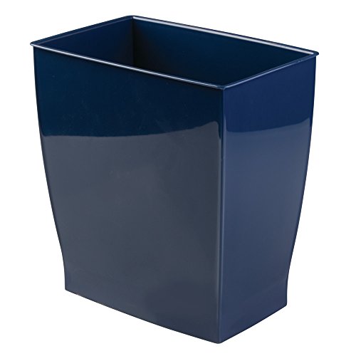iDesign 64773EU Mono Abfalleimer Mülleimer- Rechteckig, 28,4 x 18,9 x 30,3 cm, marineblau, plastik von InterDesign