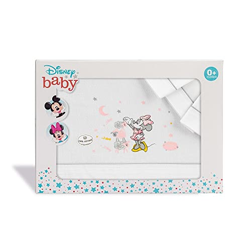 Amazon Disney, 100% Baumwolle Minnie Weiß und Grau Bettwäsche Set von Interbaby