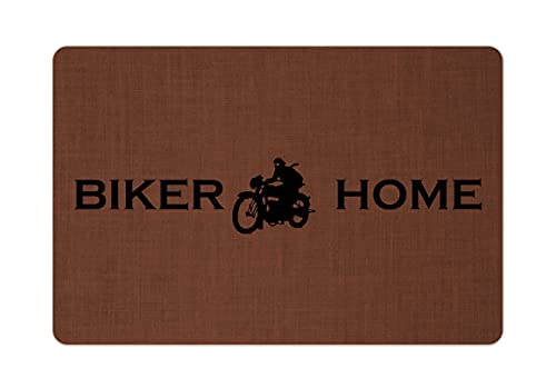 Interluxe Fußmatte 40x60 cm - Biker Home - rutschfeste Fussmatte, Gang, Motorrad, Werkstatt Braun von Interluxe