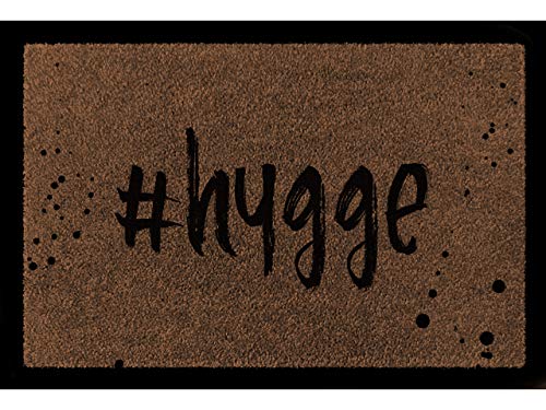 Interluxe SCHMUTZMATTE Fußmatte # Hashtag Hygge BRAUN dänische norwegische Gemütlichkeit Fussabtreter von Interluxe