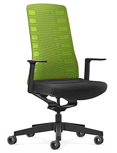 Interstuhl Bürostuhl Pure Active Edition – Anpassung an Gewicht und Bewegung – ergonomische Smart-Spring Technologie (Grün | Schwarz) von Interstuhl