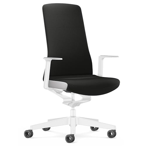 Interstuhl Bürostuhl Pure Interior Edition – Anpassung an Gewicht und Bewegung – ergonomische Smart-Spring Technologie (Schwarz | Weiß) von Interstuhl