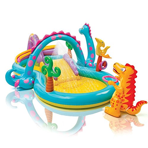 Intex Dinoland aufblasbarer Pool mit Rutsche, Referenz-Nummer: 57135np, Gelb von Intex