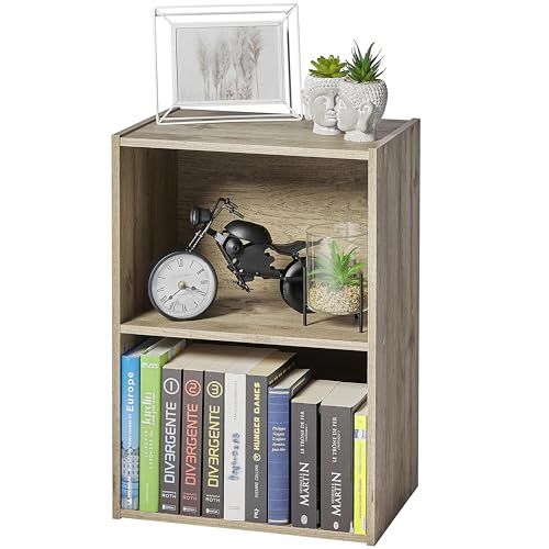 Iris Ohyama Modernes Bücherregal, 2 Etagen, Aschbraun, Vielseitig, Modular, Offenes Regal, Für Wohnzimmer, Büro, Schlafzimmer, Platzsparend, Bücher, CD, Dekor, Einfacher Aufbau, CX-2 von Iris Ohyama