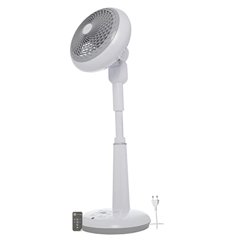 Iris Ohyama Woozoo, 49㎡, Ventilator, Weiß, 10 Geschwindigkeiten, Fernsteuerung, Oszillierend, leise, Table Fan, Tischventilator, Lüfter, Bodenventilator, tragbarer, Portable, DC-Motor, STF-DC18T von Iris Ohyama