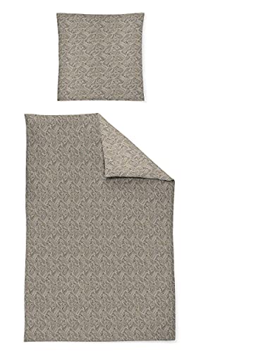 Irisette Interlock-Jersey Bettwäsche Set Bettwäsche 2 teilig Bettbezug 135 x 200 cm Kopfkissenbezug 80 x 80 cm Cora 8304-21 Natur von Irisette