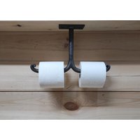 Geschmiedeter Doppelter Toilettenpapierhalter, Schmiedepapierhalter, Schwarzer Papierhalter von IronUA