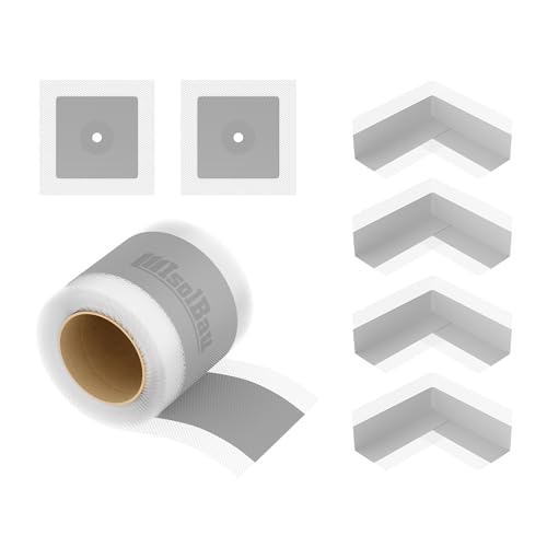 Isolbau 103G Bandset - Dicht-Set für den Innen und außen bereich inkl. 10 m Dichtband, 4x Innenecken & 2x Wandmanschetten, Abdichtung Dusche Bad Küche Wand Wasserdicht Isolbau 103G Bandset - Dicht-Set für den Innen und außen bereich inkl. 10 m Dichtband, 4x Innenecken & 2x Wandmanschetten, Abdichtung Dusche Bad Küche Wand Wasserdicht von Isolbau